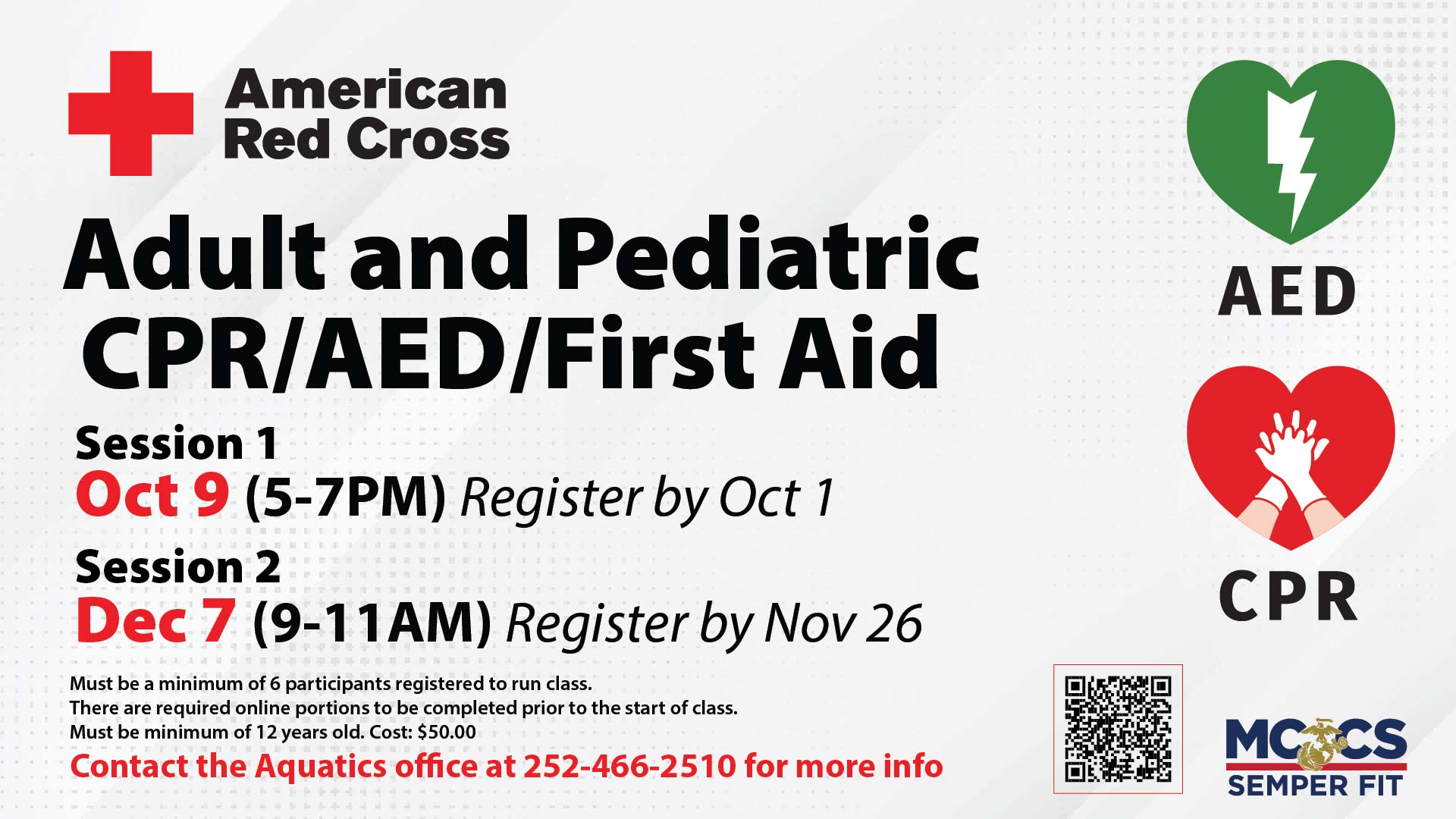 Adult & Pediatric CPR/AED/First Aid Class