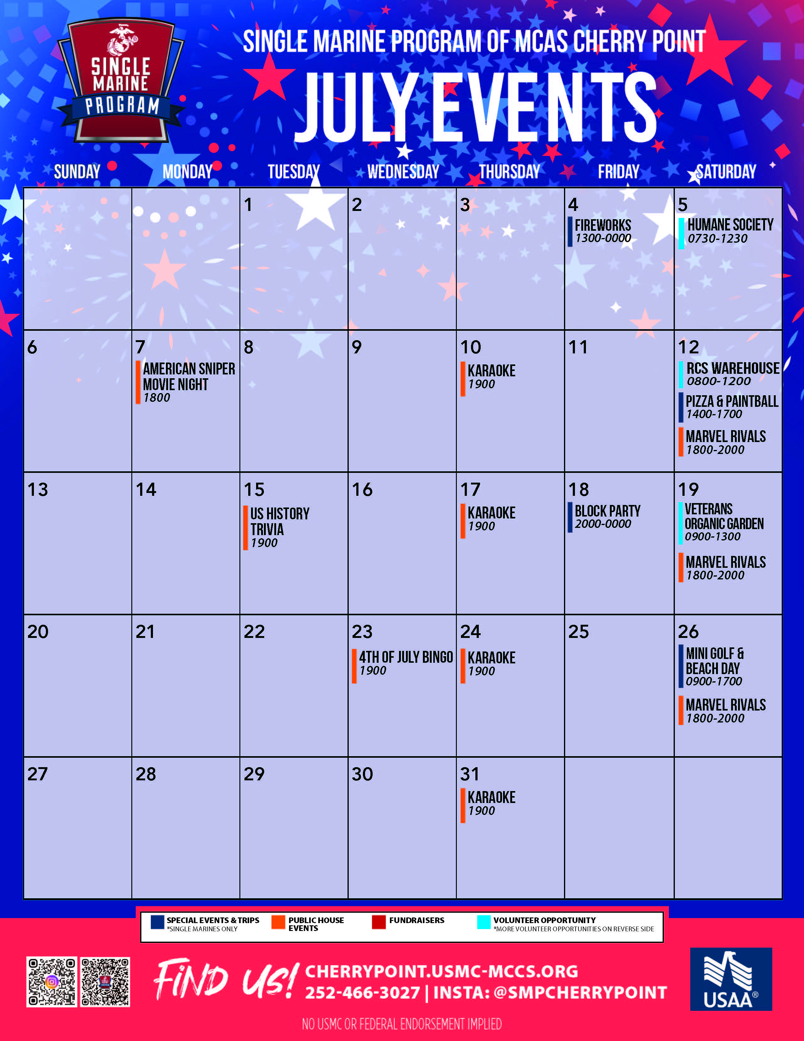 SMP July 2025 Calendar