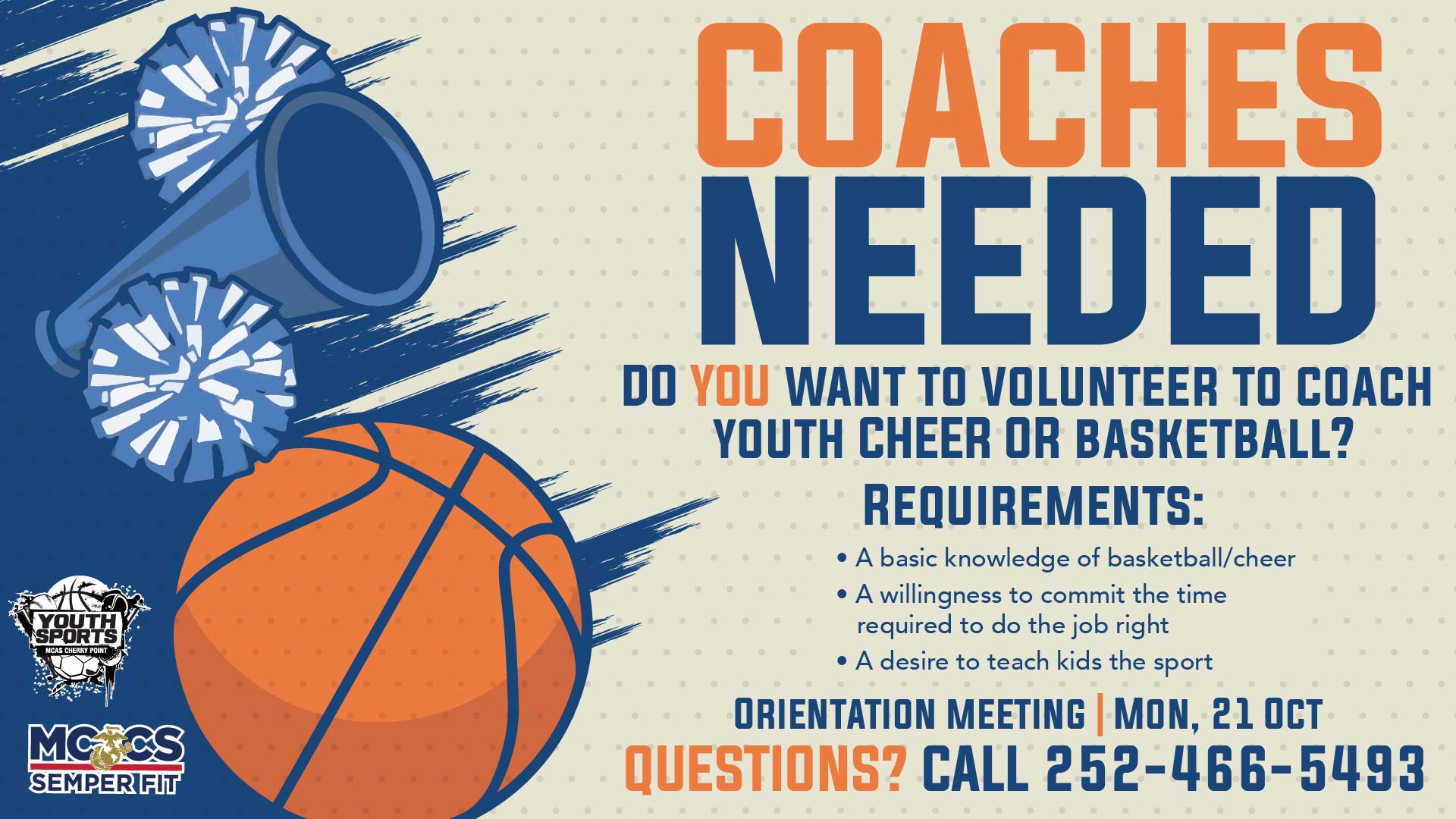 Coaches Needed