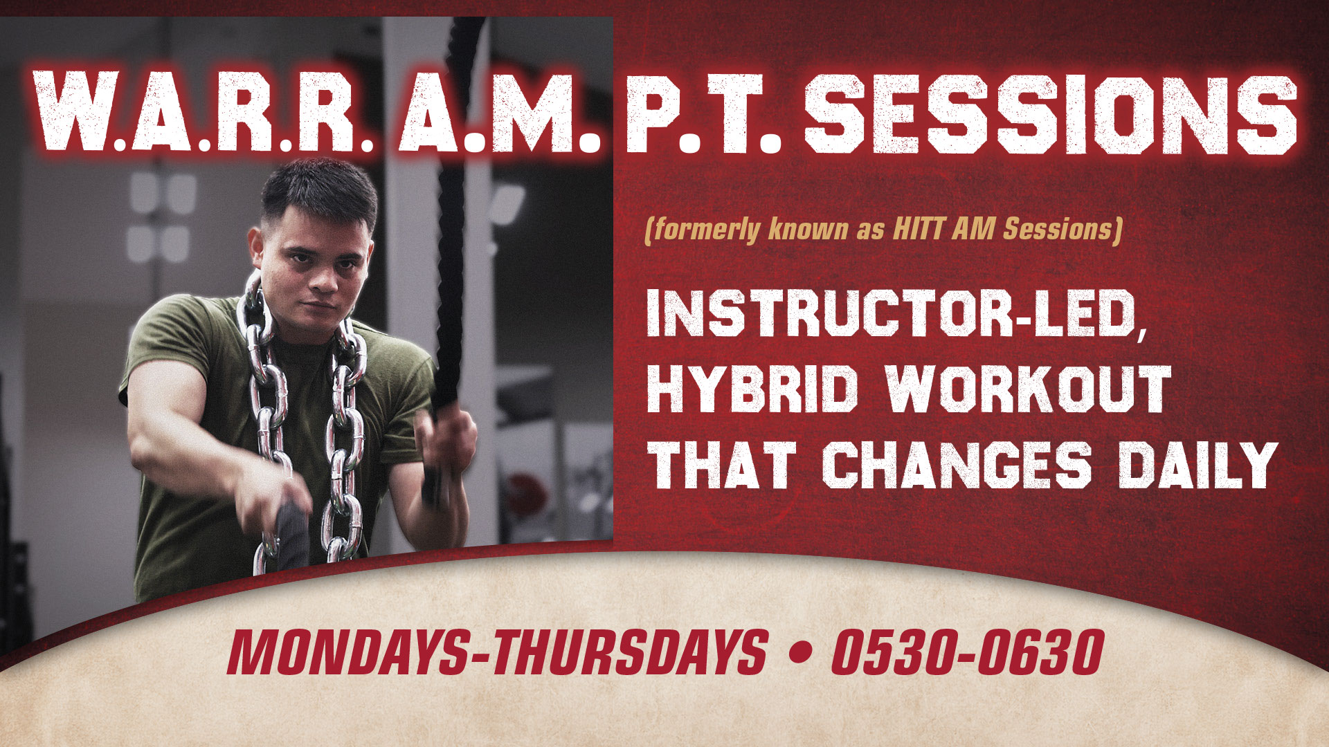 WARR Active Duty PT Session