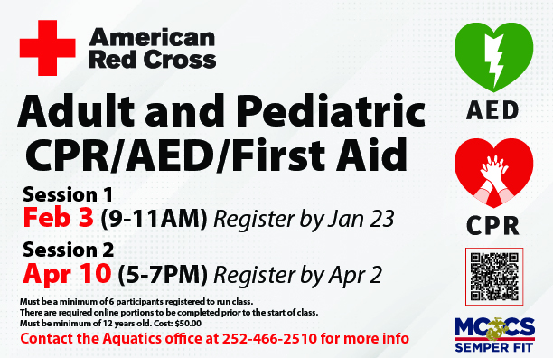 MCCS Adult and Pediatric CPR/AED/First Aid Course