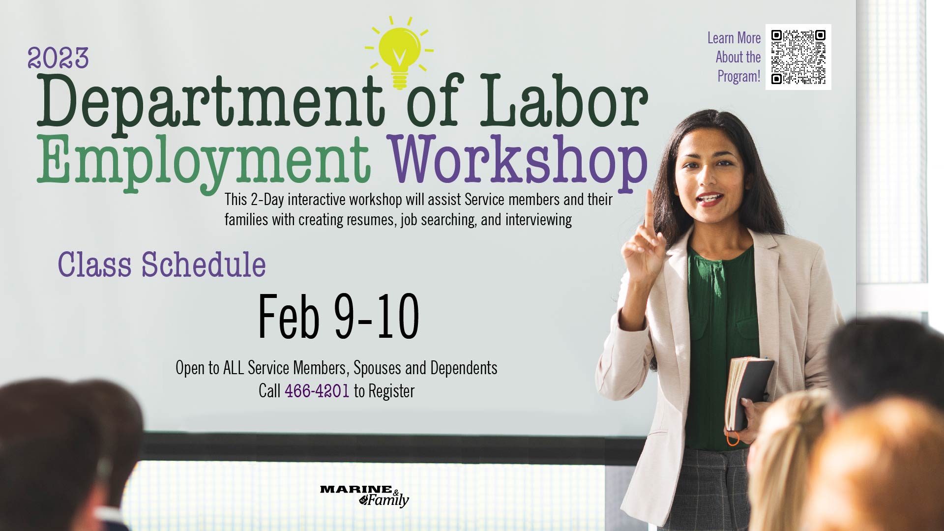 Department of Labor Employment Workshop