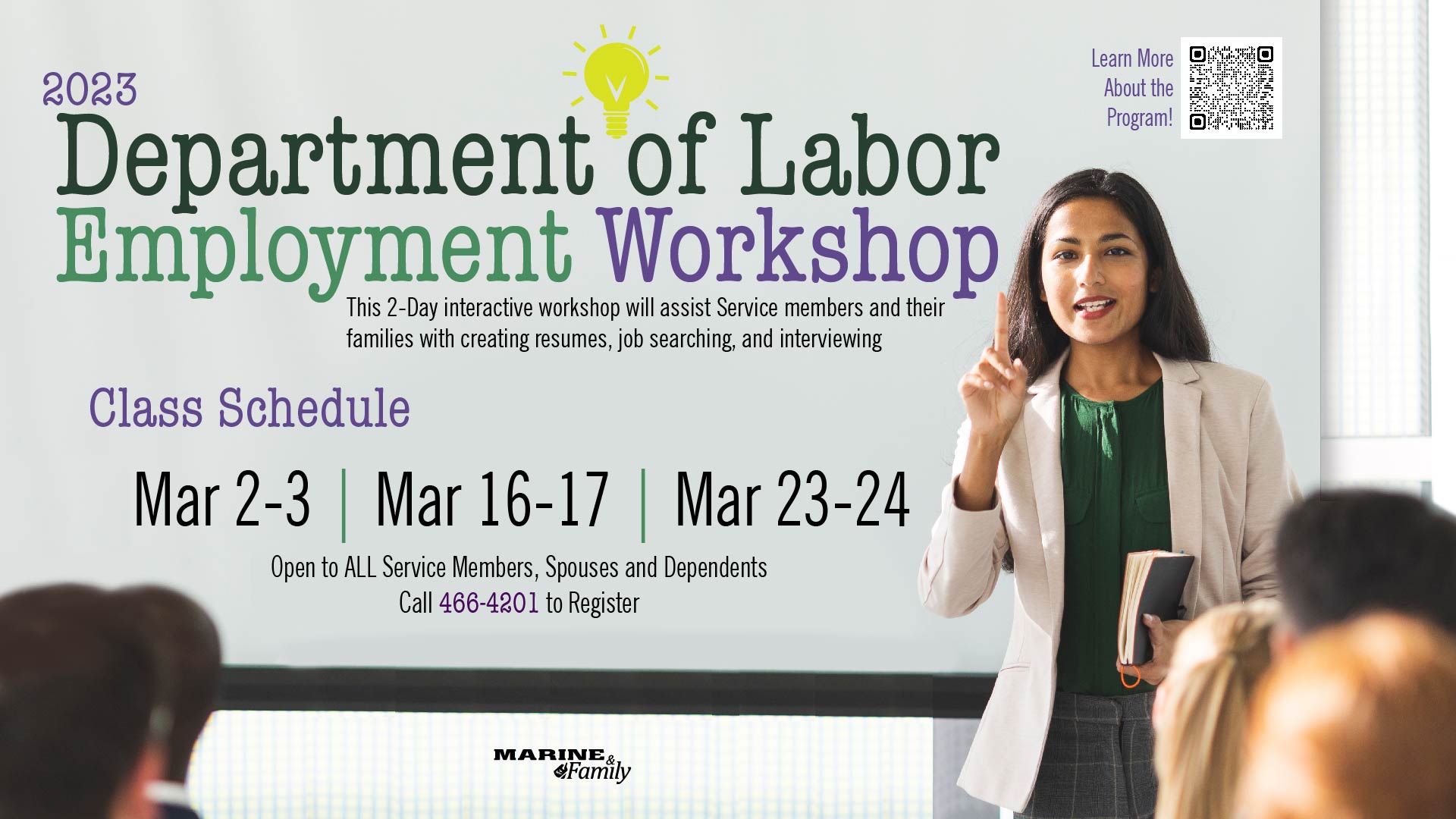Department of Labor Employment Workshop